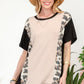 Leopard Color Block T-Shirt