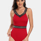 V-Neck One-Piece Swimwear