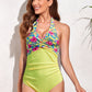 Ruched Wide Strap One-Piece Swimwear