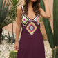 Geometric V-Neck Spaghetti Strap Cover Up Dress