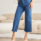 Crop Chloe Tummy Control High Waist Raw Hem Jeans