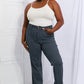 Judy Blue Cassidy Full Size High Waisted Tummy Control Striped Straight Jeans