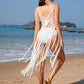 Fringe Openwork Spaghetti Strap Cover-Up