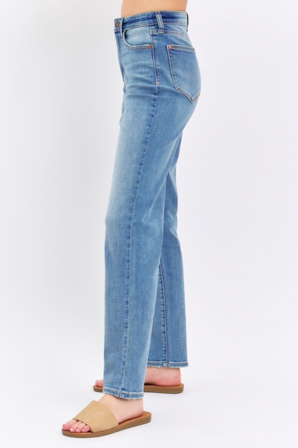 Waist Straight Jeans