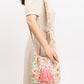 Drawstring Tassel Geometric Shoulder Bag