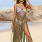 Fringe Spaghetti Strap Cover-Up