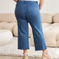 Crop Chloe Tummy Control High Waist Raw Hem Jeans