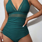 V-Neck One-Piece Swimwear