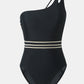 Cutout Single Shoulder One-Piece Swimwear