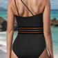 Cutout Single Shoulder One-Piece Swimwear