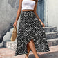 High-Low Printed Skirt