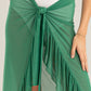 Ruffle Trim Cover Up Sarong Skirt