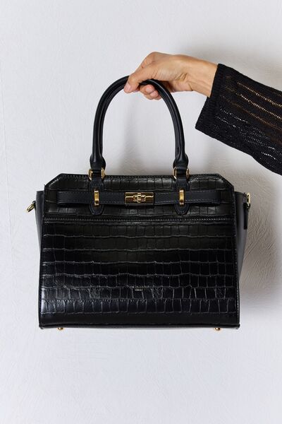 Textured PU Leather Handbag