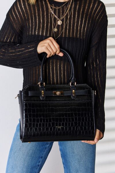 Textured PU Leather Handbag