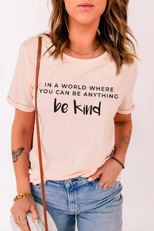 Be Kind Cuffed Graphic T