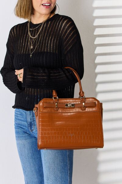 Textured PU Leather Handbag