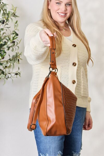 Vegan Weaved Leather Handbag