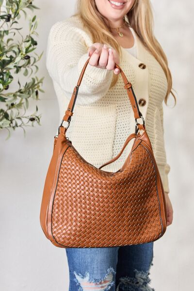 Vegan Weaved Leather Handbag