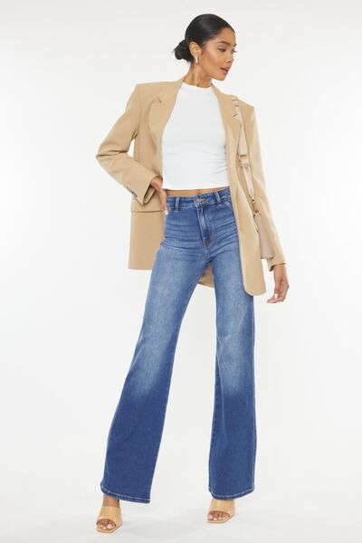 Ultra High Waist Gradient Flare Jeans