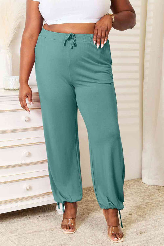 Drawstring Waist Pants with Pockets