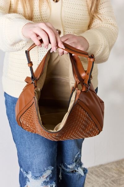 Vegan Weaved Leather Handbag