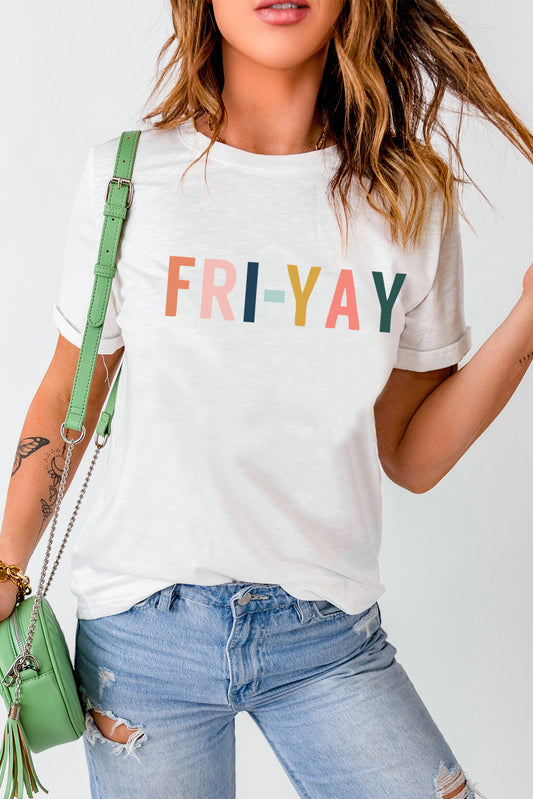 Fri-Yay Graphic Cuffed T