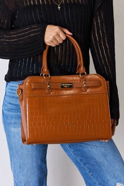 Textured PU Leather Handbag