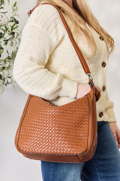 Vegan Weaved Leather Handbag