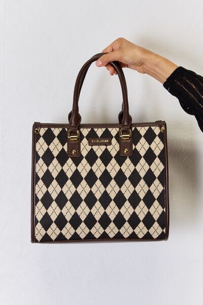 Argyle PU Leather Handbag