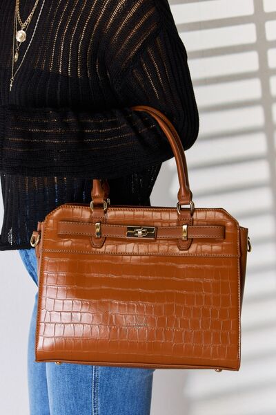 Textured PU Leather Handbag