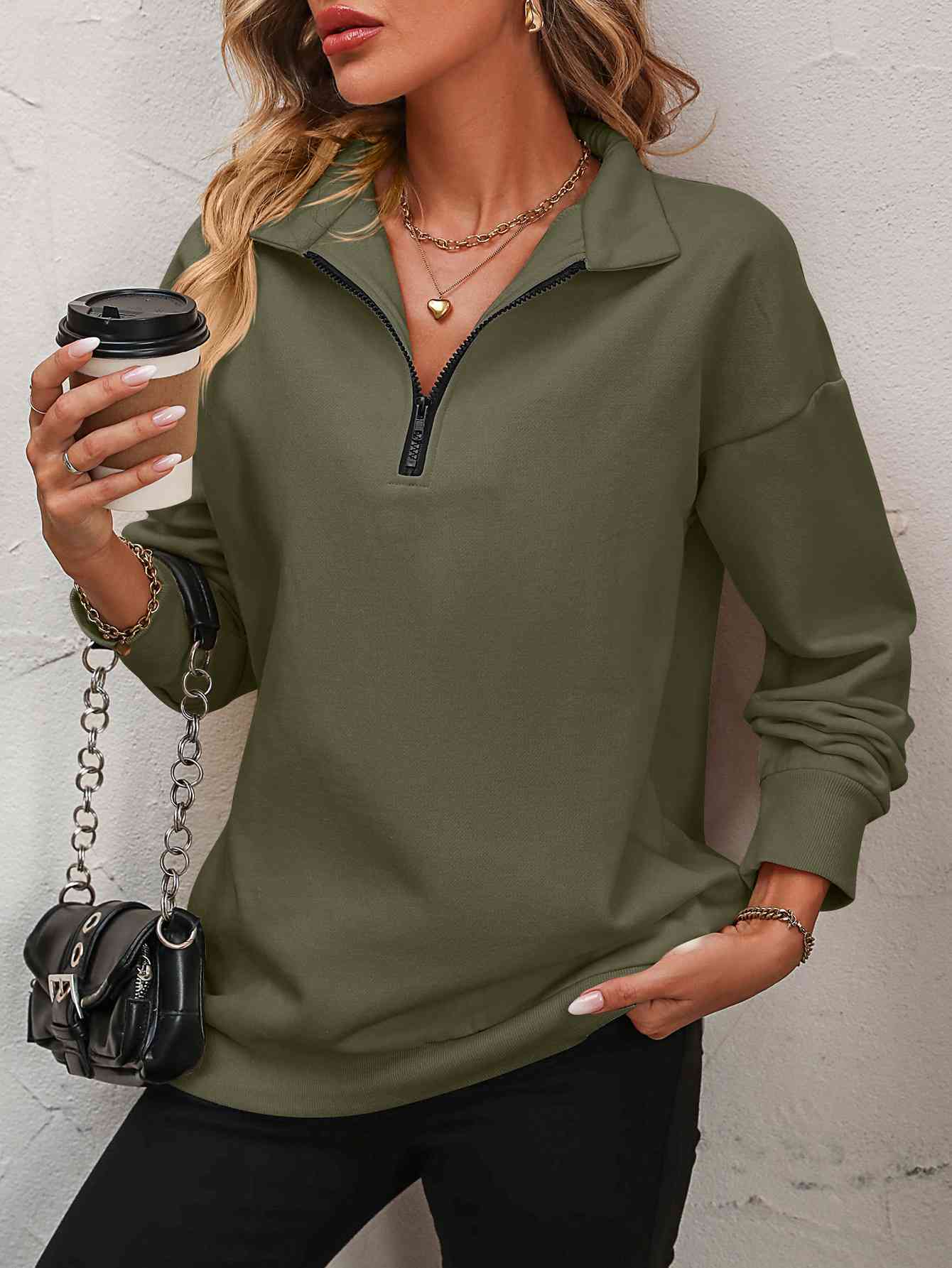 Dropped Shoulder Sweatshirt