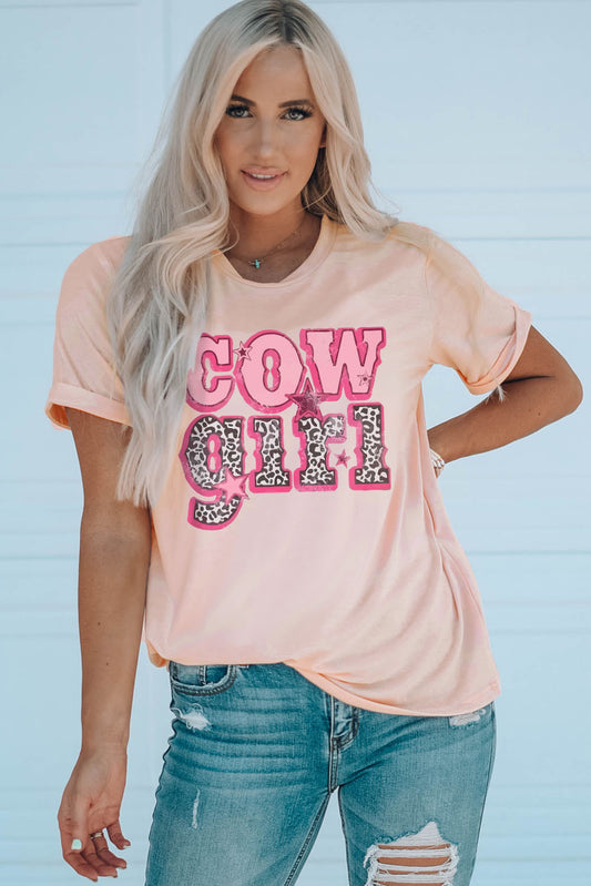 Cowgirl Graphic Cuffed Tee